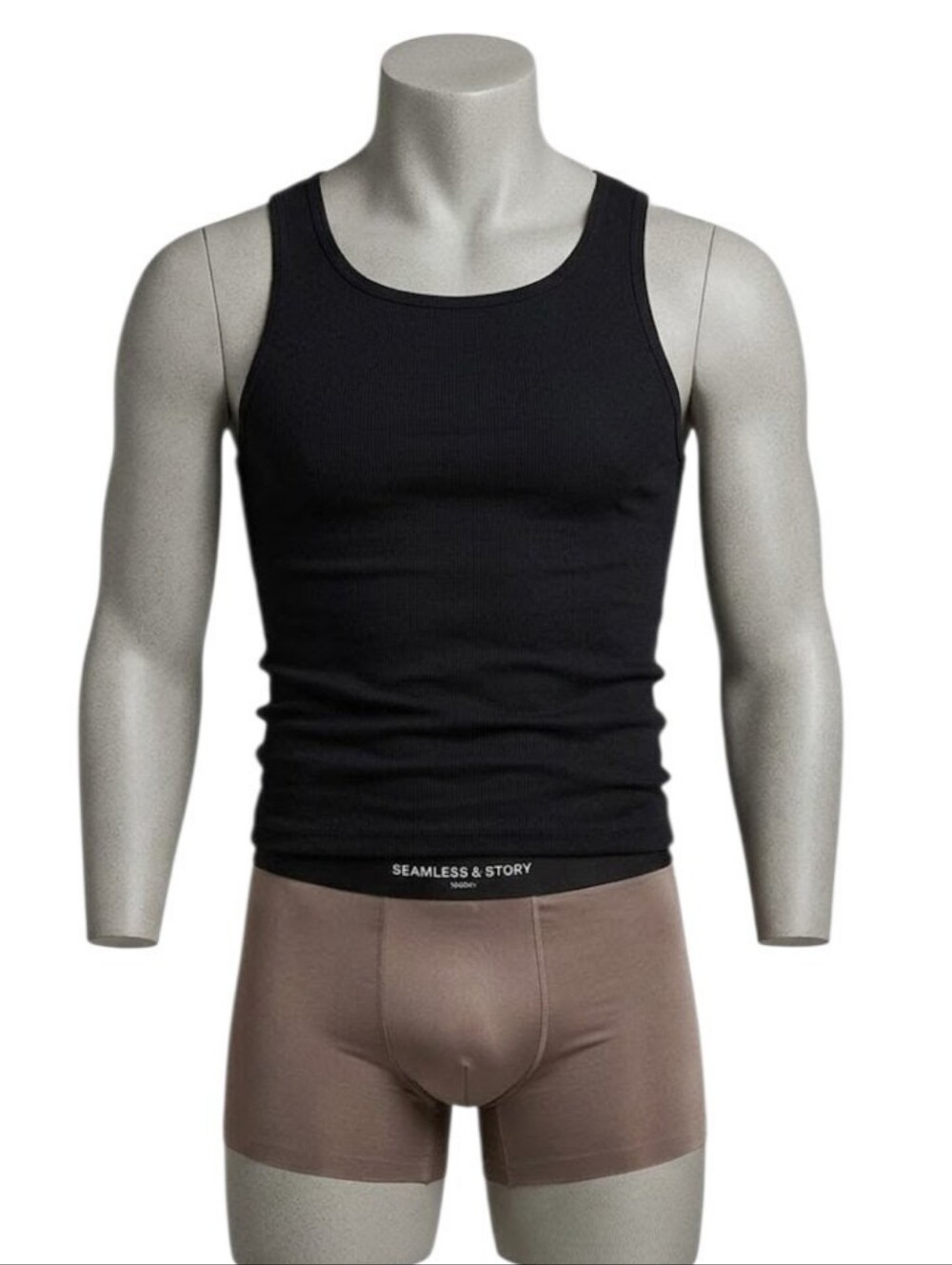 Seamless & Story Mens Bronze Elastic Waist Boxer Briefs